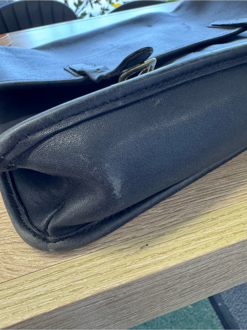 VINTAGE COACH BLACK LEATHER BUCKLE CLOSURE BRIEFCASE - Picture 14 of 14